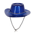 Blauwe Metallic Cowboy Hoed