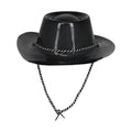 Zwarte Metallic Cowboy Hoed