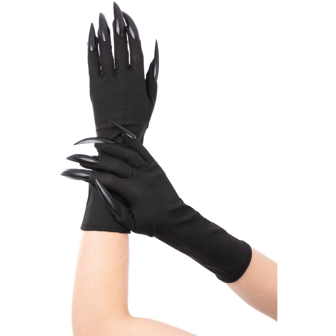 Op deze afbeelding zie je een Accessoires, van het merk Smiffy's. Creepy Black Cat Handschoenen