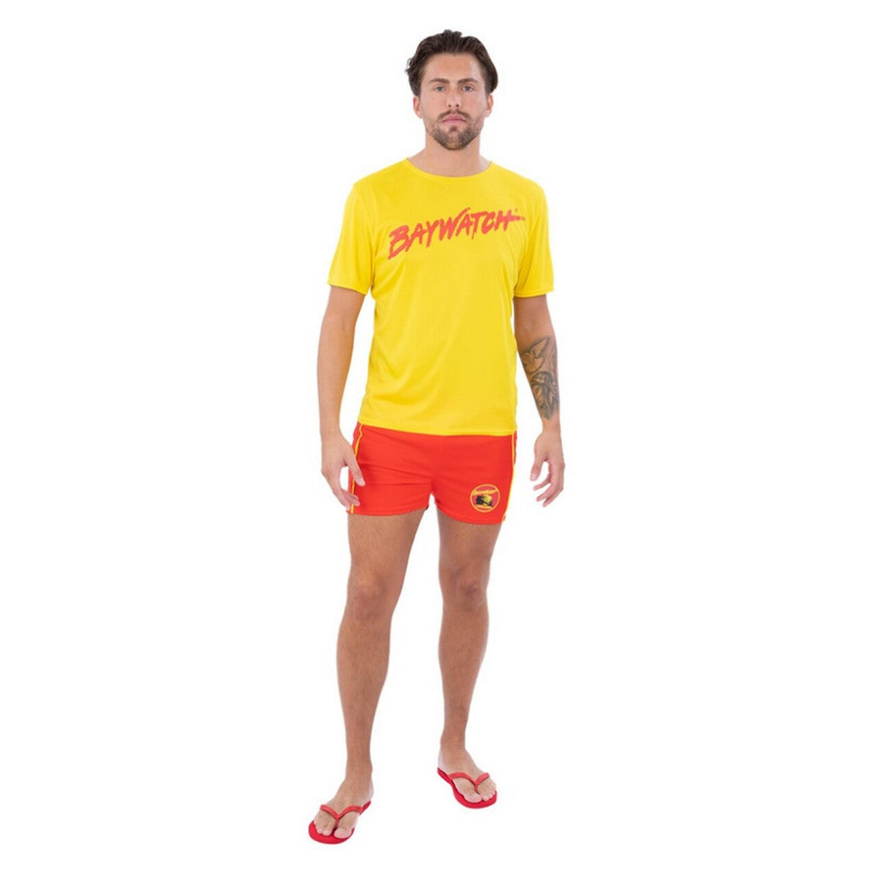 Op deze afbeelding zie je een Kostuums, van het merk Smiffy's. Baywatch Lifesaver Shirt En Boei