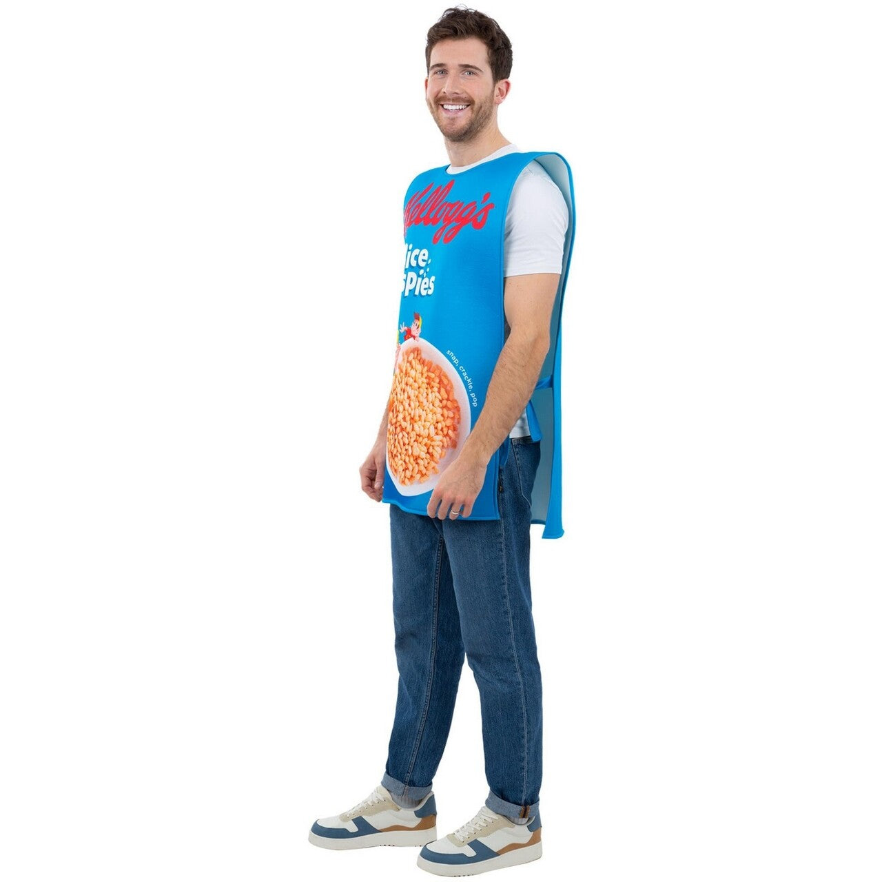 Op deze afbeelding zie je een Kostuums, van het merk Smiffy's. Kelloggs Rice Krispies Cereal Box Kostuum