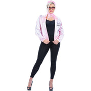 Op deze afbeelding zie je een Kostuums, van het merk Smiffy's. Grease Pink Ladies Set Inclusief Jas Vrouw Kostuum
