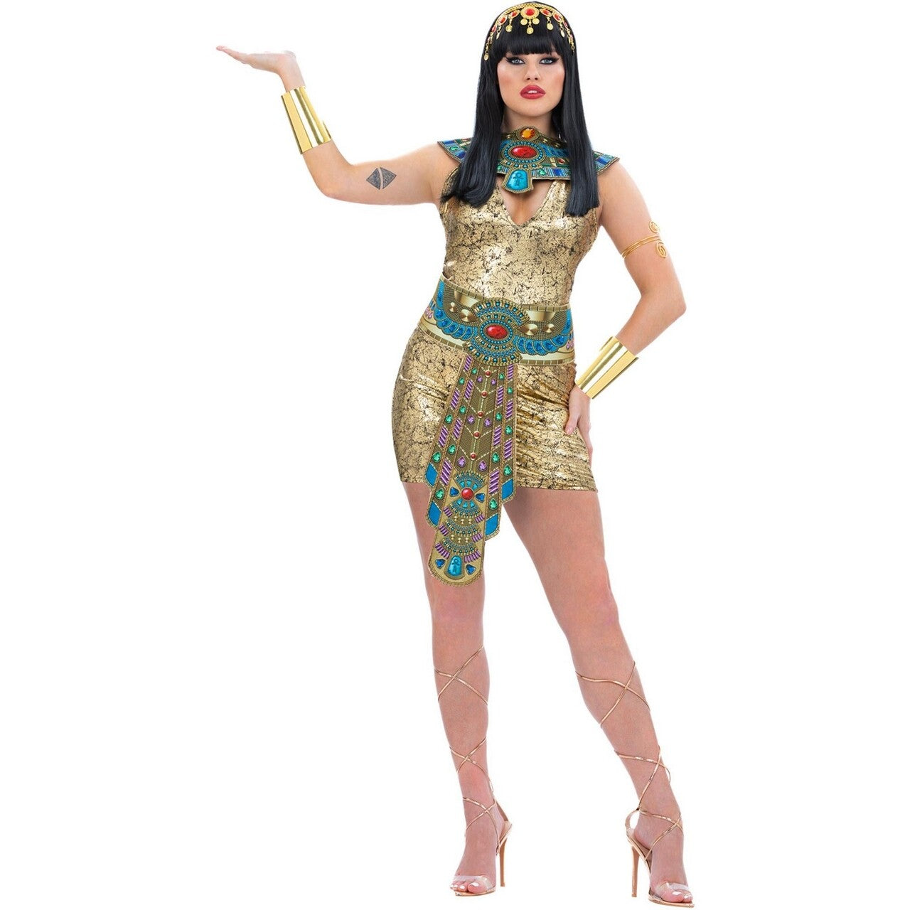 Op deze afbeelding zie je een Kostuums, van het merk Smiffy's. Koningin Van Egypte Vrouw Kostuum