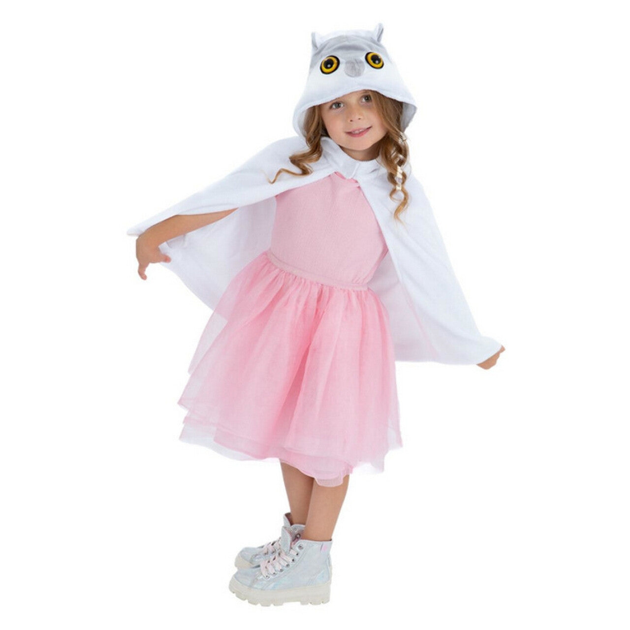 Op deze afbeelding zie je een Kostuums, van het merk Smiffy's. Ooh Hoo Witte Uil Cape Kind