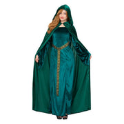 Op deze afbeelding zie je een Kostuums, van het merk Smiffy's. Luxe Groene Cape Dame Van Adel Norah Vrouw