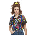 80s Fout Verfspetter Hemd Vrouw