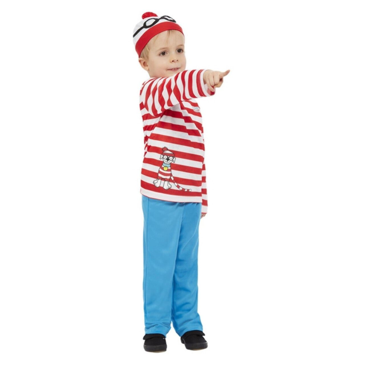Op deze afbeelding zie je een Kostuums, van het merk Smiffy's. Waar Is Wally Nu Gebleven Kind Kostuum