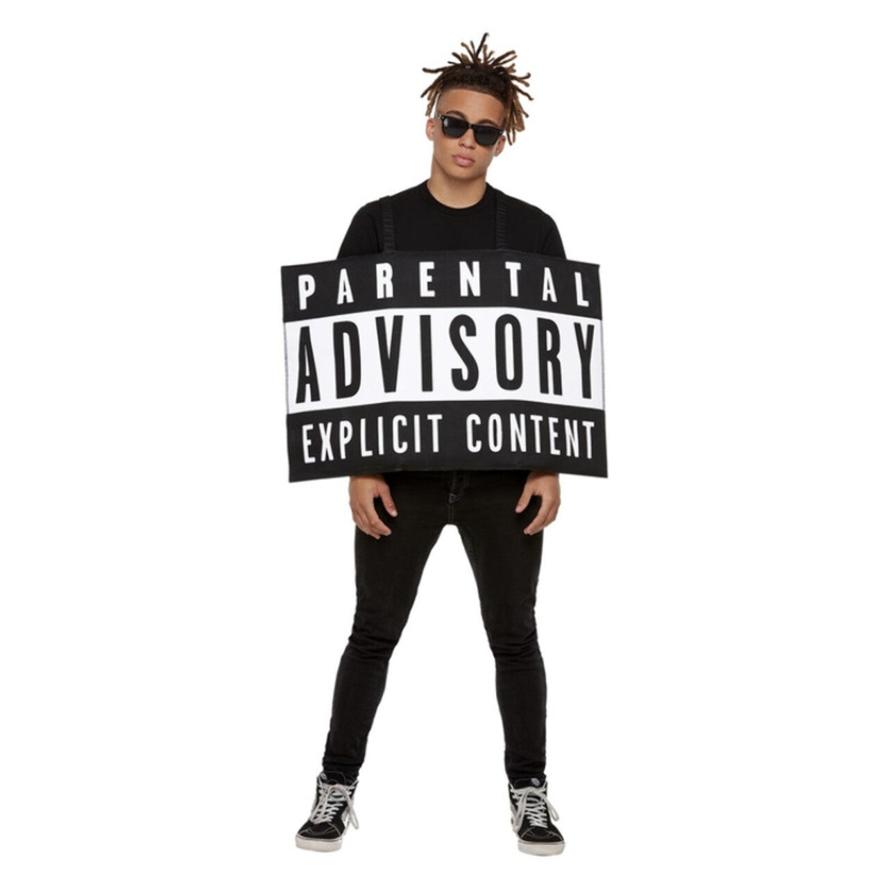 Op deze afbeelding zie je een Kostuums, van het merk Smiffy's. Parental Advisory Bord Kostuum