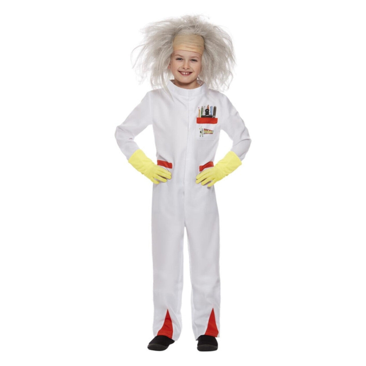 Op deze afbeelding zie je een Kostuums, van het merk Smiffy's. Back To The Future Verwarde Professor Doc Kind Kostuum