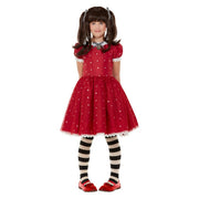 Op deze afbeelding zie je een Kostuums, van het merk Smiffy's. Santoro Pop Ruby Rood Meisje Kostuum