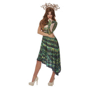 Op deze afbeelding zie je een Kostuums, van het merk Smiffy's. Medusa De Groene Bosnimf Vrouw Kostuum