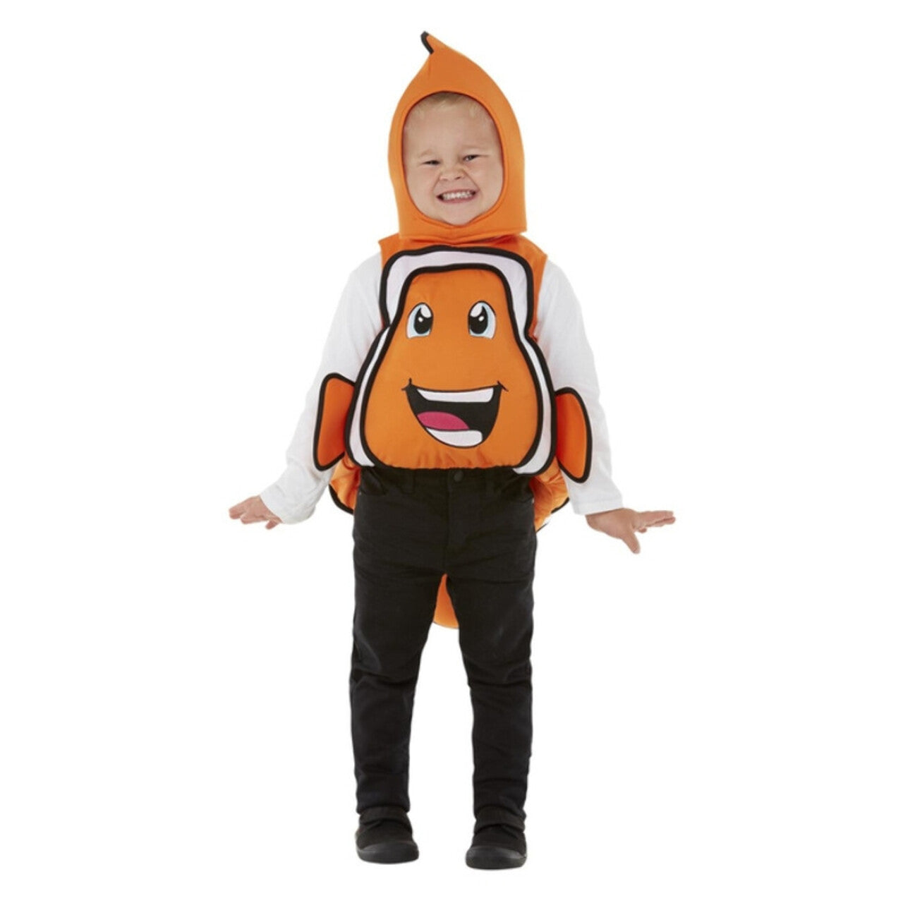 Op deze afbeelding zie je een Kostuums, van het merk Smiffy's. Diep In De Zee Clown Vis Kind Kostuum