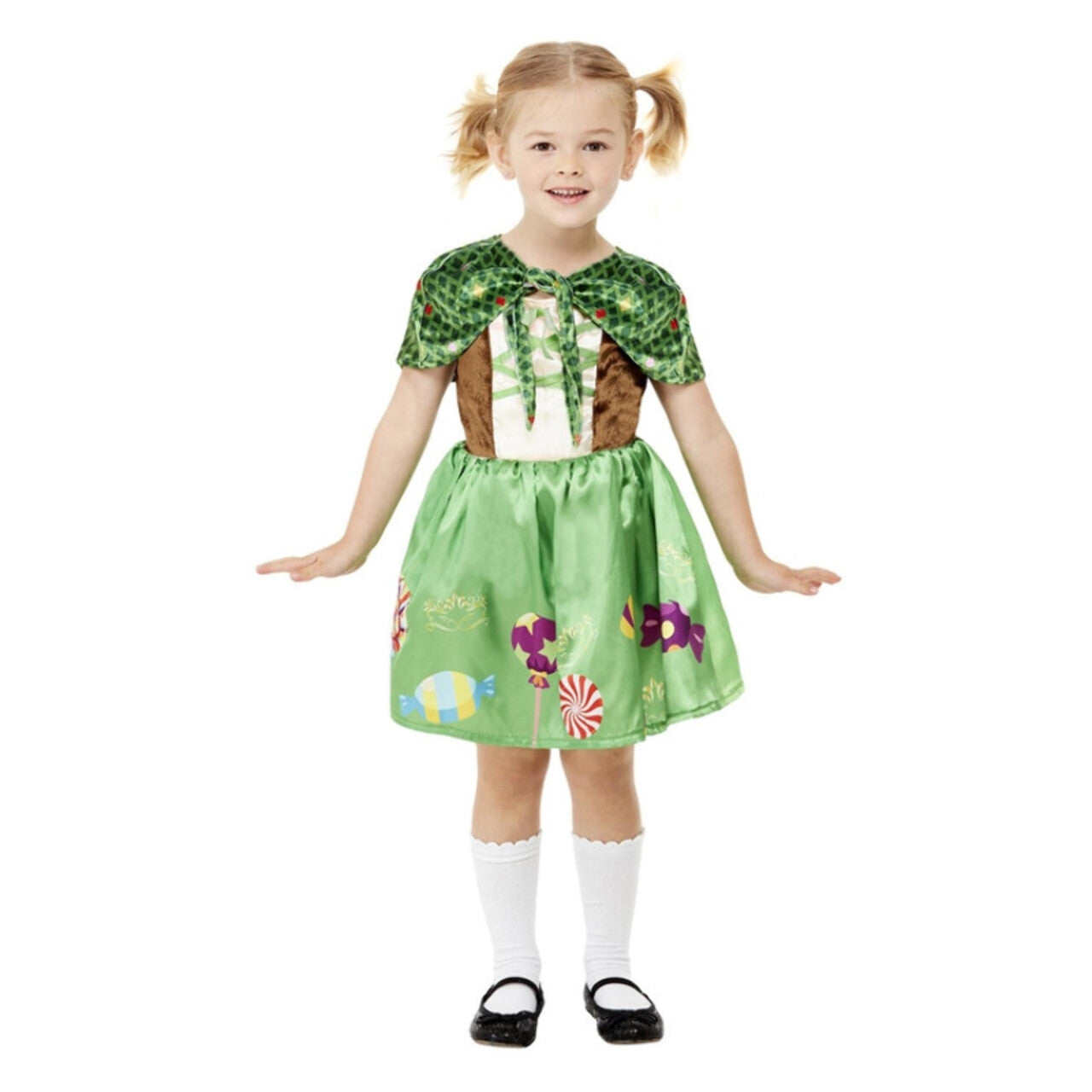 Op deze afbeelding zie je een Kostuums, van het merk Smiffy's. Sprookjes Snoepkont Grietje Meisje Kostuum