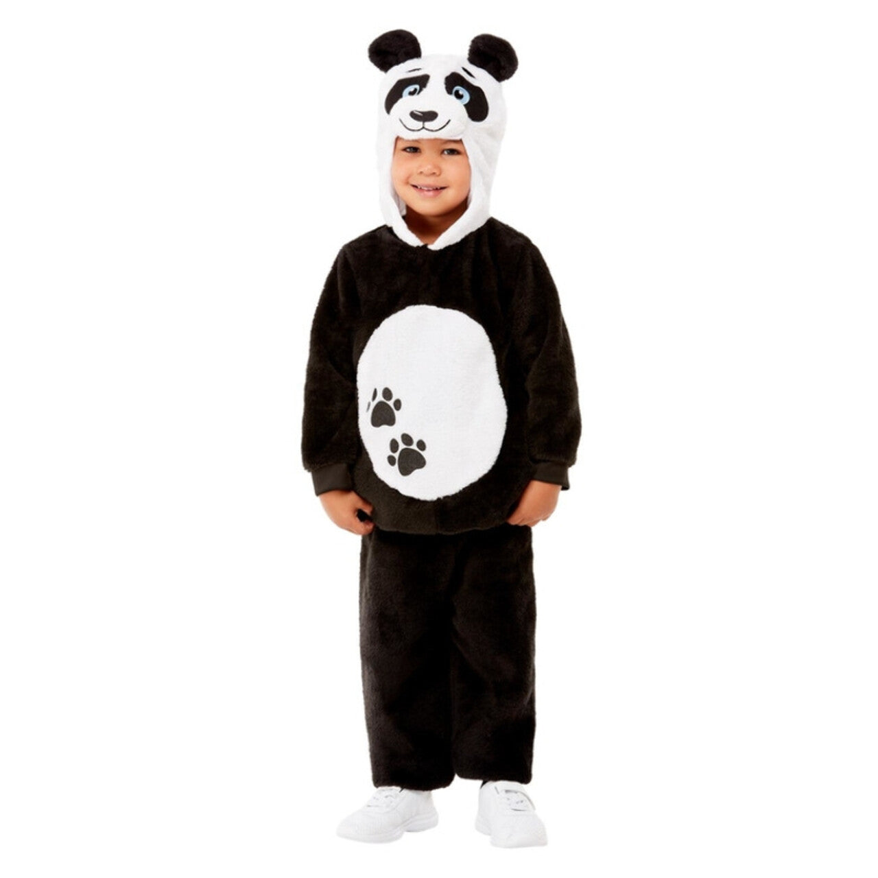Op deze afbeelding zie je een Kostuums, van het merk Smiffy's. Zwart Witte Bamboe Panda Kind Kostuum