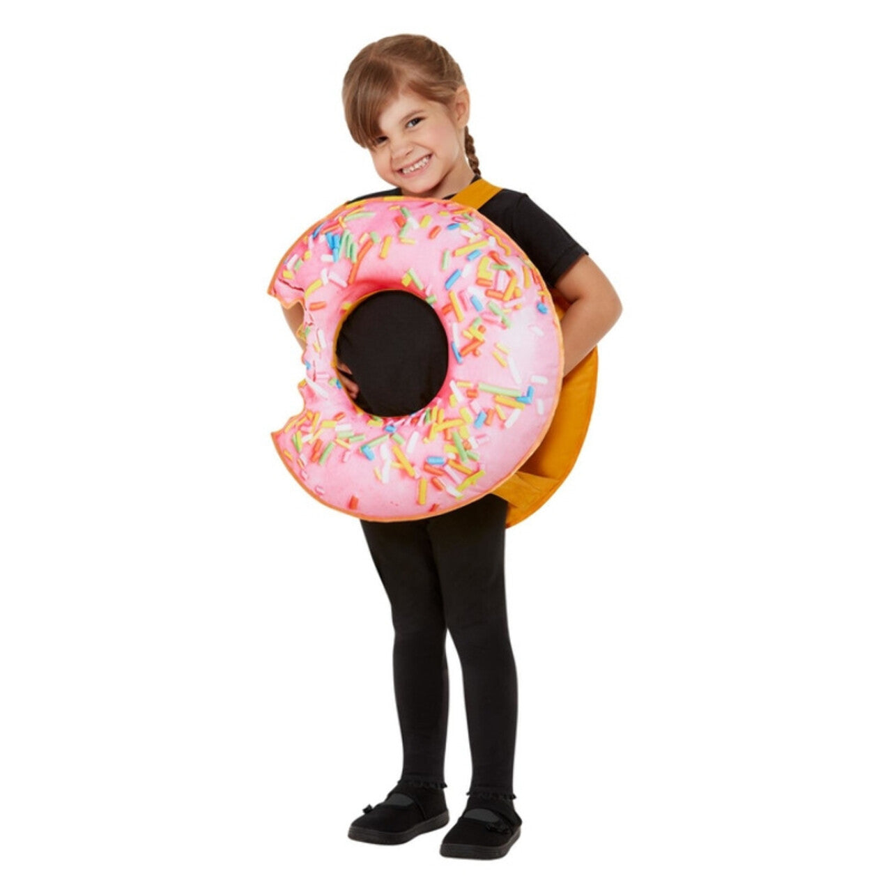 Op deze afbeelding zie je een Kostuums, van het merk Smiffy's. Lekker Hapje Roze Donut Kind Kind Kostuum