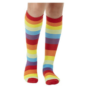 Op deze afbeelding zie je een Accessoires, van het merk Smiffy's. Clown Sokken Regenboog Gestreept