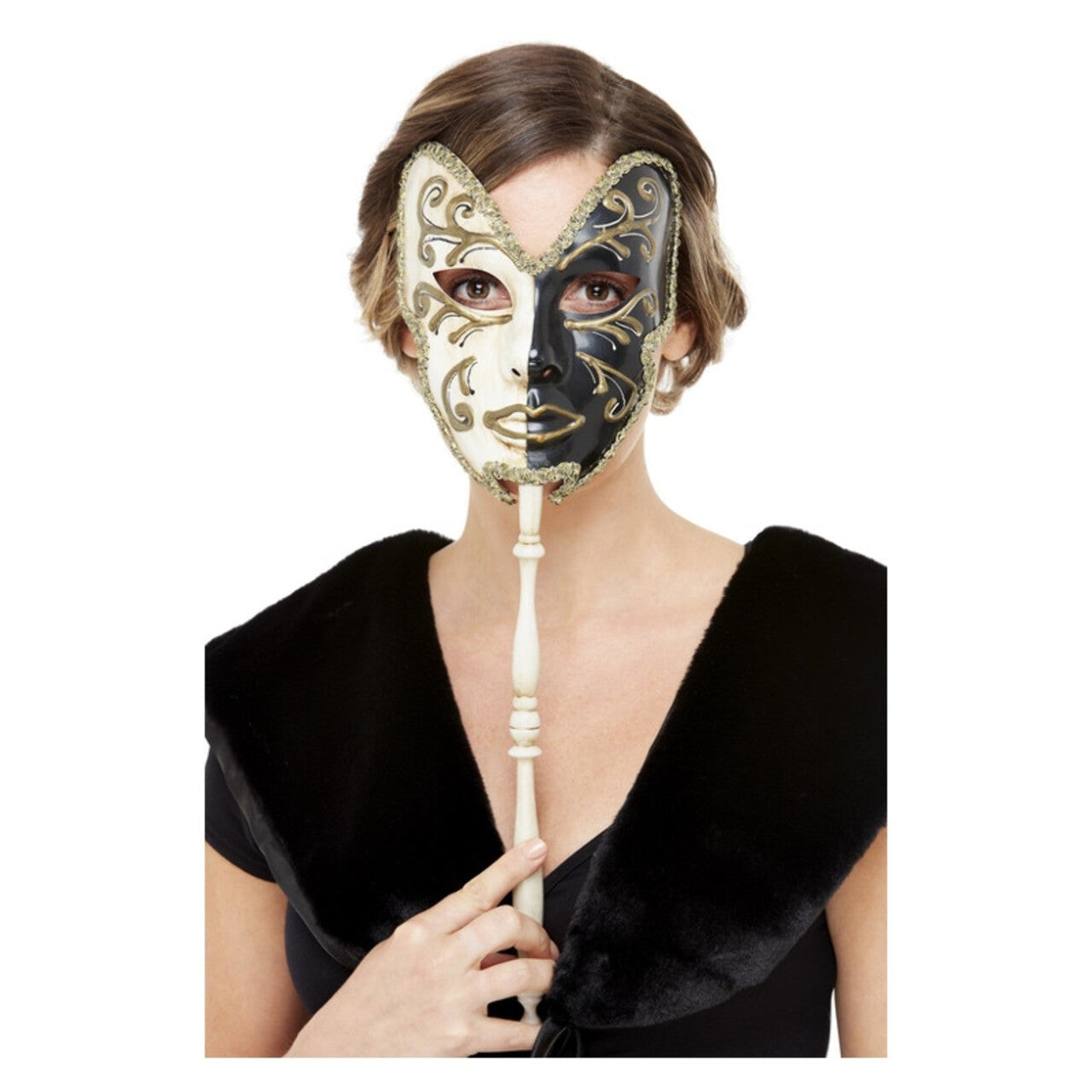 Op deze afbeelding zie je een Accessoires, van het merk Smiffy's. Venetiaans Zwart Wit Masker