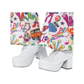 70s Witte Disco Schoenen Plateauzolen