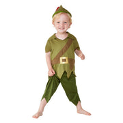 Op deze afbeelding zie je een Kostuums, van het merk Smiffy's. Kleine Volksheld Robin Hood Jongen Kostuum