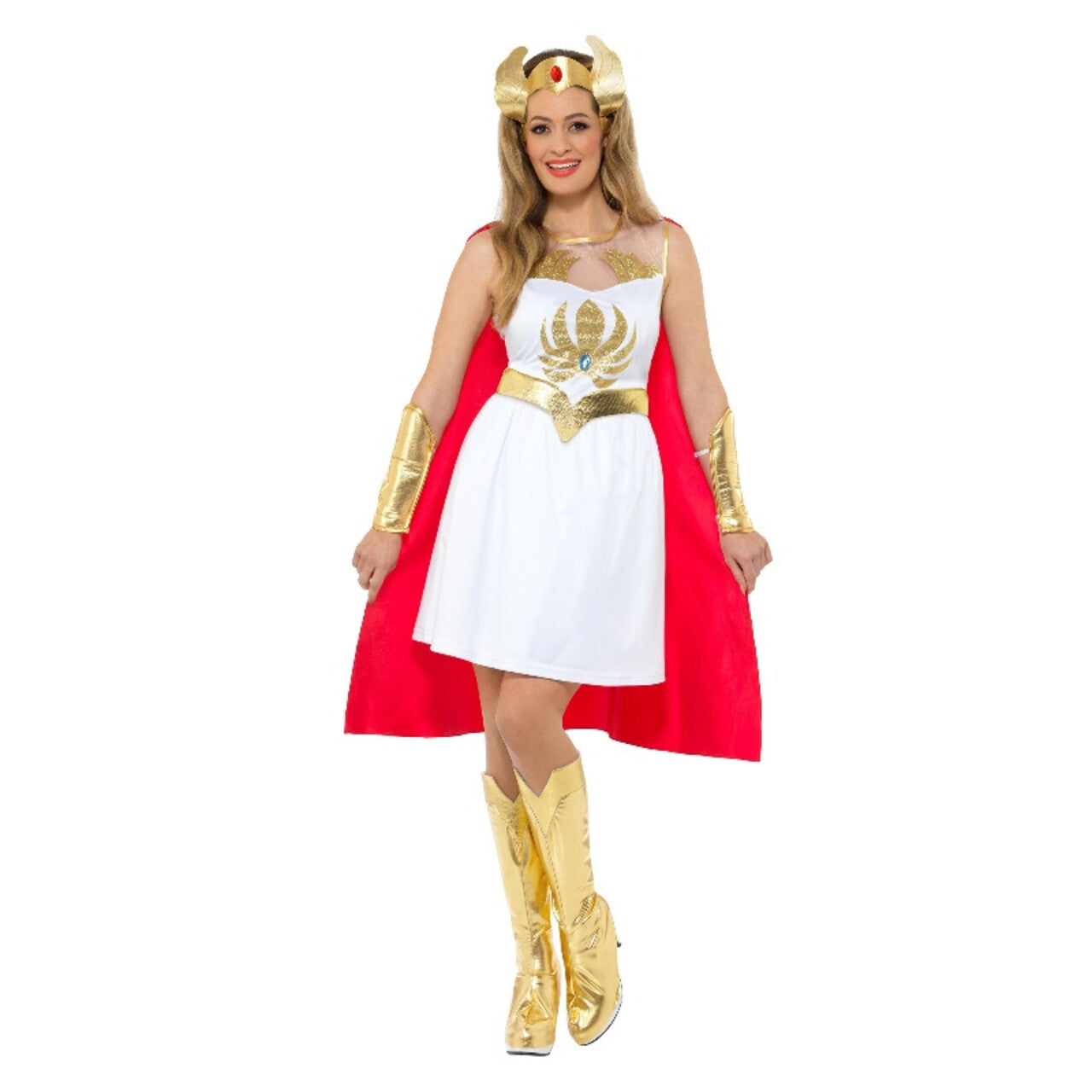 Op deze afbeelding zie je een Kostuums, van het merk Smiffy's. Power Prinses Superheld She-Ra Vrouw Kostuum