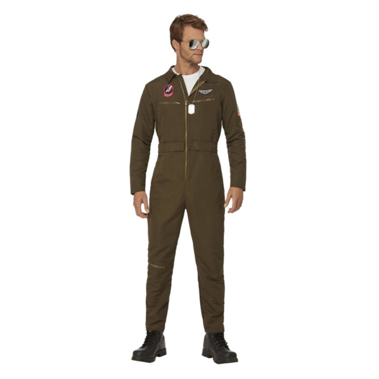 Op deze afbeelding zie je een Kostuums, van het merk Smiffy's. Beste Gevechtspiloot Van Top Gun Man Kostuum