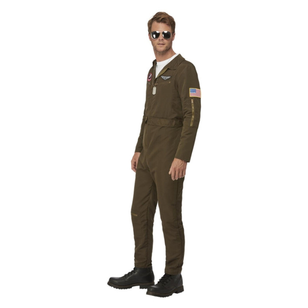 Op deze afbeelding zie je een Kostuums, van het merk Smiffy's. Beste Gevechtspiloot Van Top Gun Man Kostuum