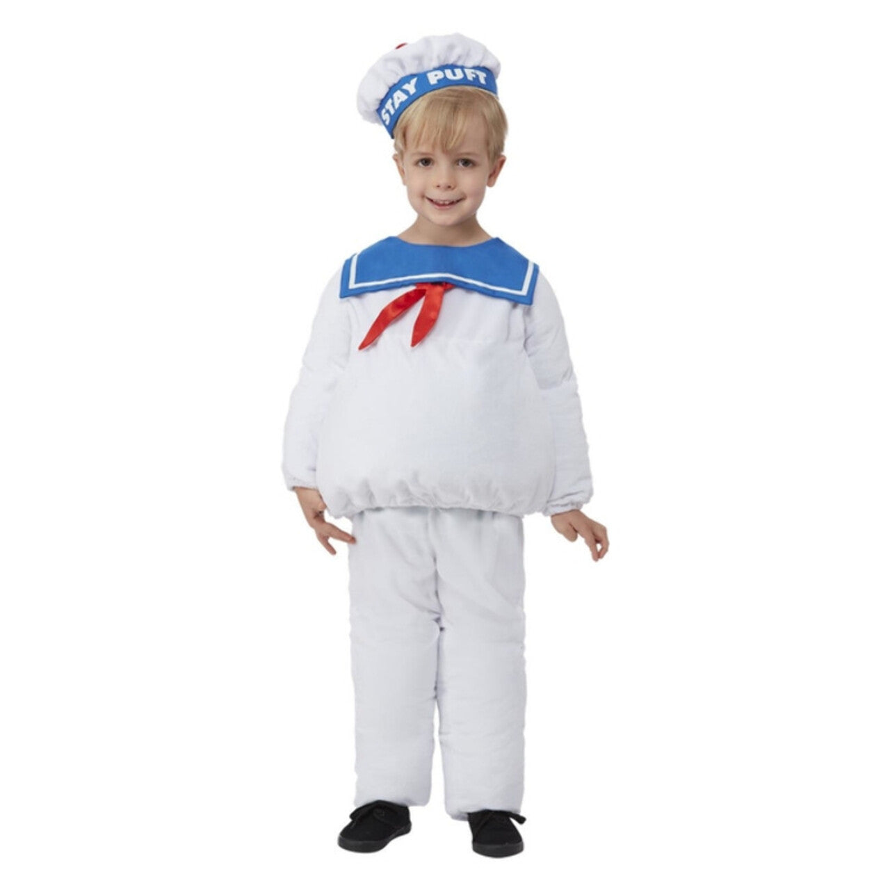Op deze afbeelding zie je een Kostuums, van het merk Smiffy's. Mr Stay-Puft Marshmallow Man Jongen Kostuum