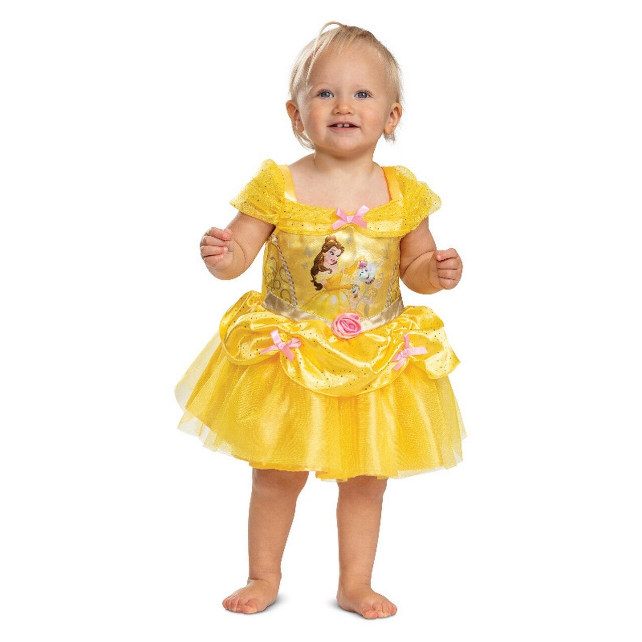 Op deze afbeelding zie je een Kostuums, van het merk Smiffy's. Gele Disney Beauty And The Beast Belle Beau Meisje Kostuum