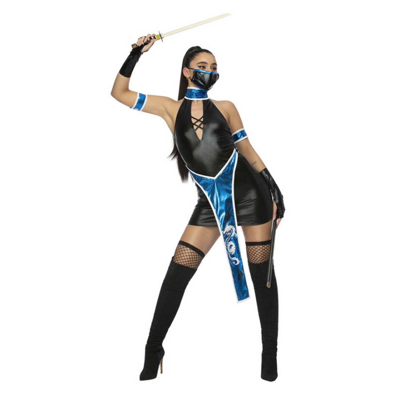 Op deze afbeelding zie je een Kostuums, van het merk Smiffy's. Ontwaakte Schoonheid Ninja Misaki Vrouw Kostuum