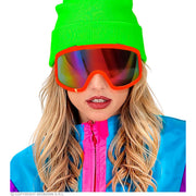 Op deze afbeelding zie je een Accessoires, van het merk Widmann. Ski-Bril 80s Neon Oranje