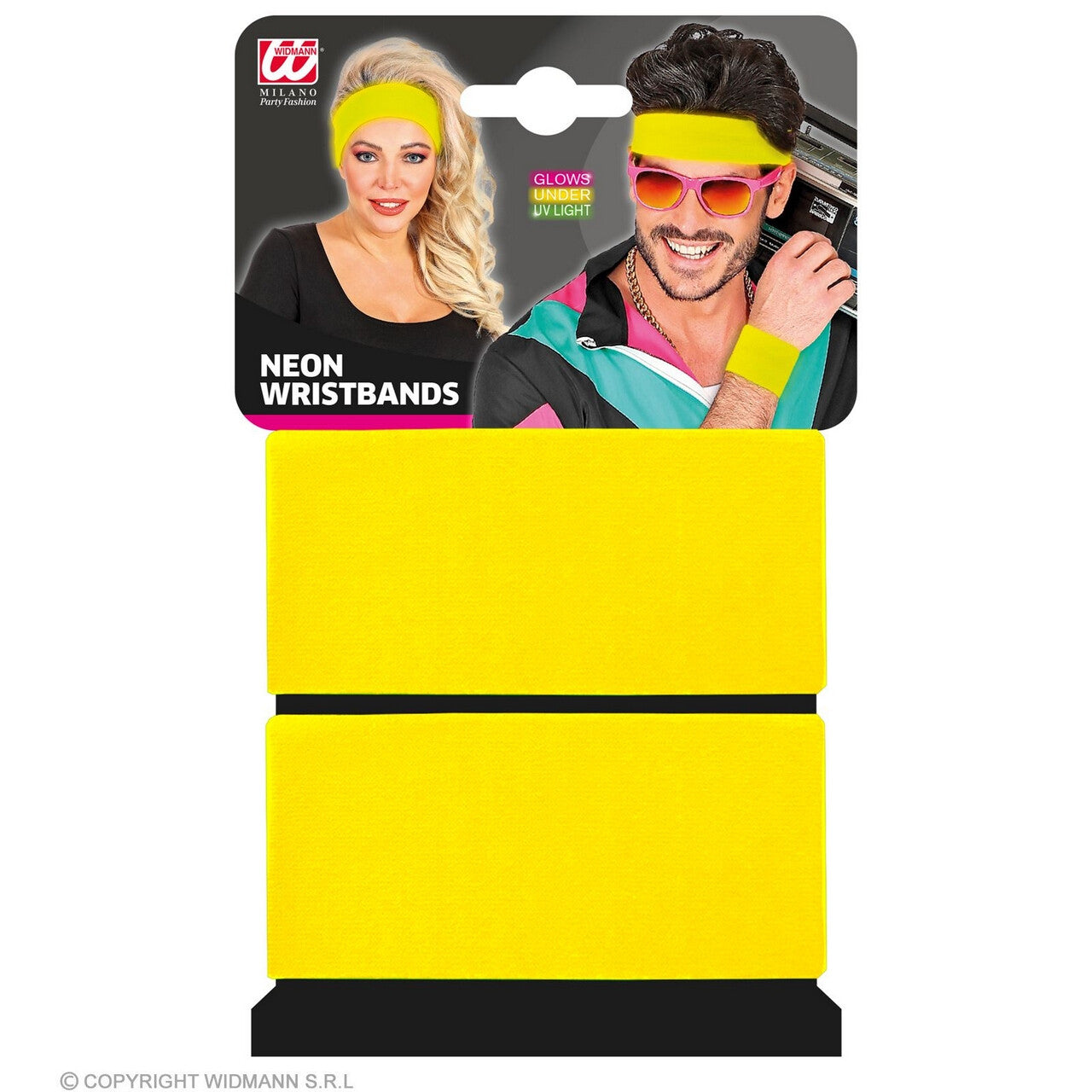 Op deze afbeelding zie je een Accessoires, van het merk Widmann. Not Afraid To Move Zweetband Pols Neon Geel