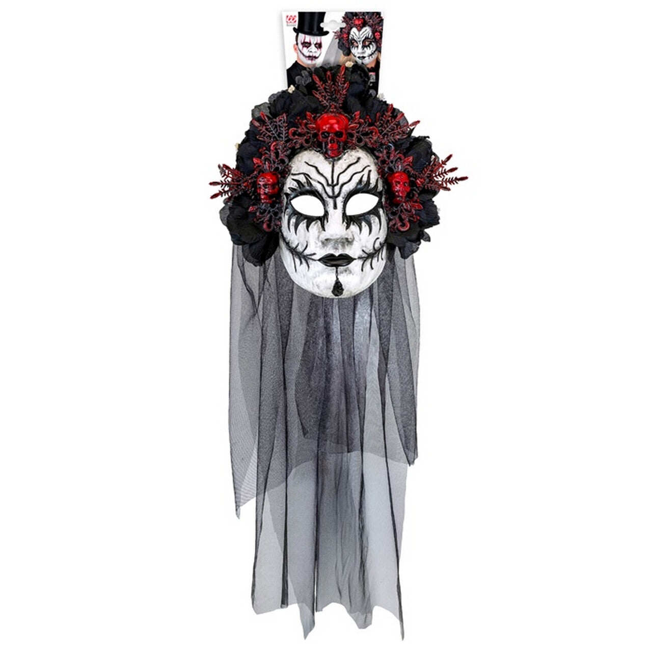 Op deze afbeelding zie je een Accessoires, van het merk Widmann. Masker Queen Of Death