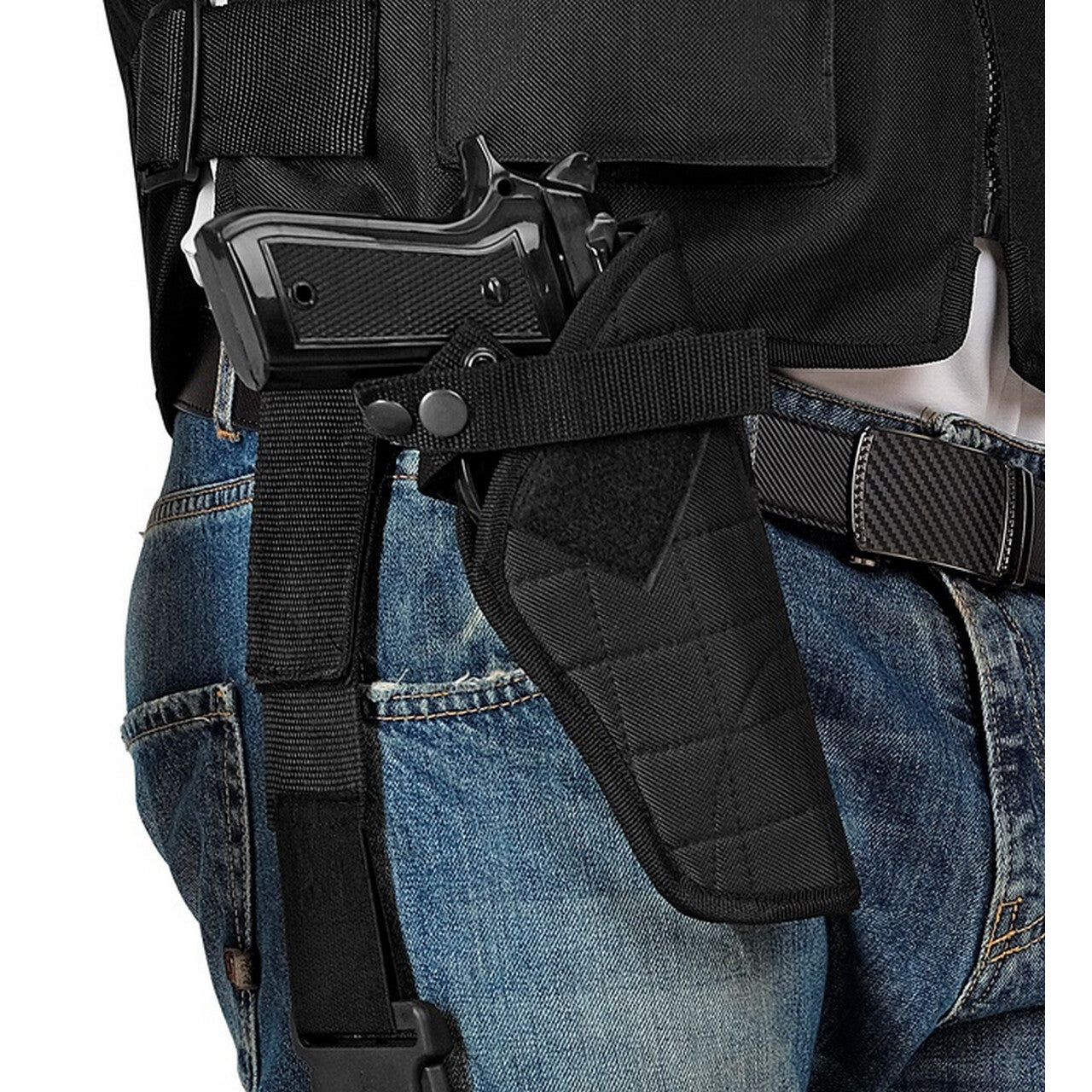 Op deze afbeelding zie je een Accessoires, van het merk Widmann. Enkele Holster Zwart