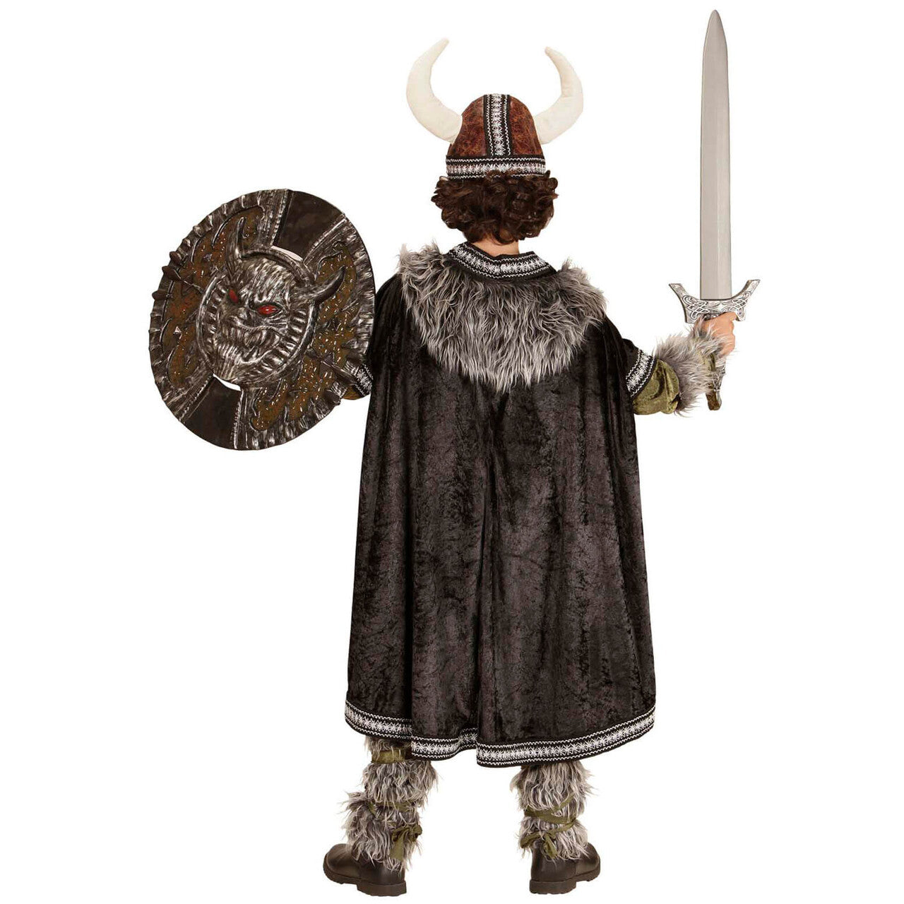 Op deze afbeelding zie je een Kostuums, van het merk Widmann. Zwart Ivar De Viking Jongen Kostuum