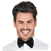 Op deze afbeelding zie je een Accessoires, van het merk Widmann. Schitterende Glinster Vlinderdas Zwart