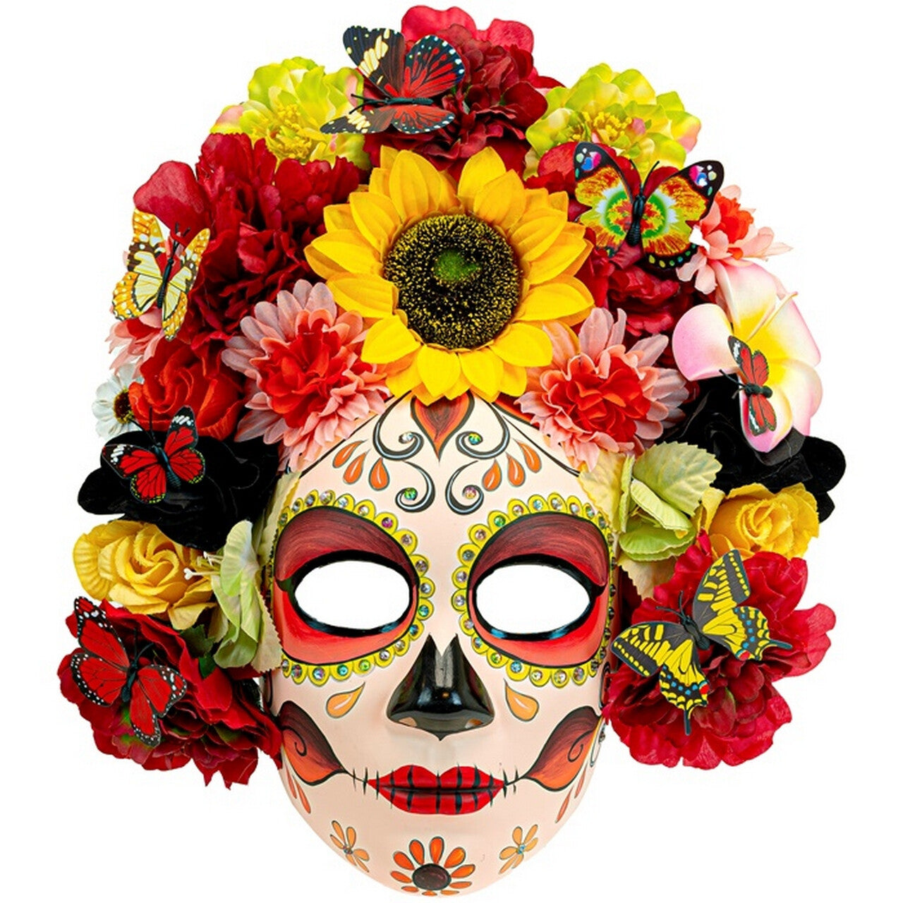 Op deze afbeelding zie je een Accessoires, van het merk Widmann. Masker Dag Van De Doden Bloemen