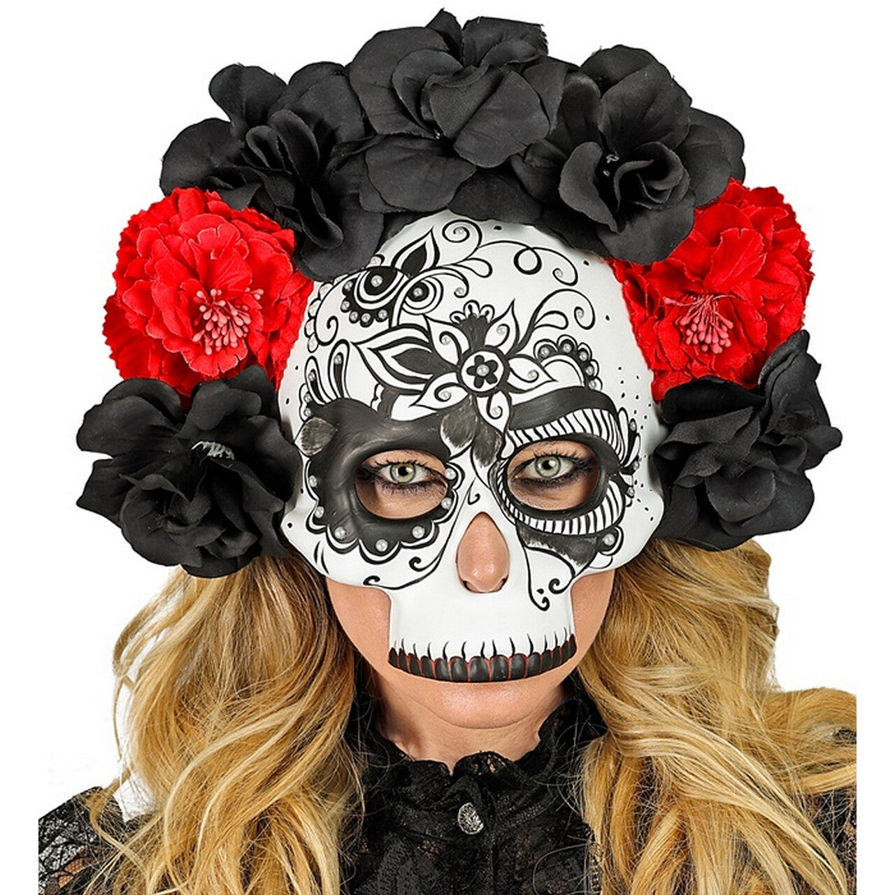 Op deze afbeelding zie je een Accessoires, van het merk Widmann. Masker Rouwende Bruid