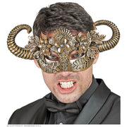 Op deze afbeelding zie je een Accessoires, van het merk Widmann. Oogmasker Theater Gouden Ram Duivel