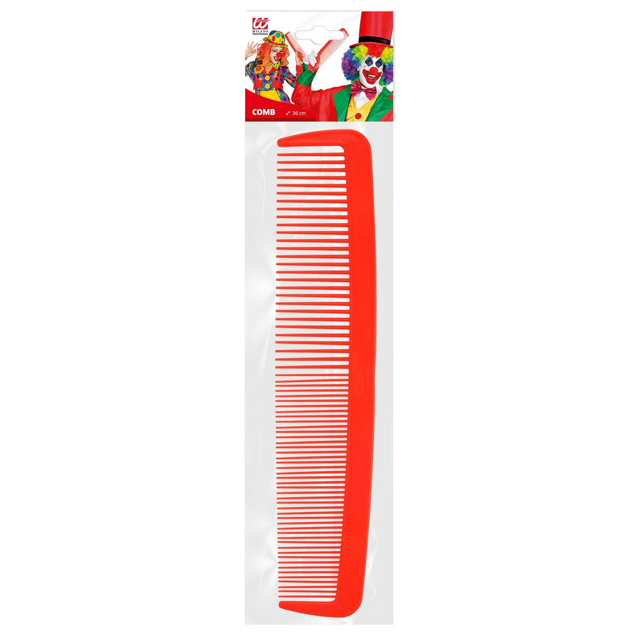Op deze afbeelding zie je een Accessoires, van het merk Widmann. Giga Clowns Kam 36 Centimeter