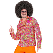 Op deze afbeelding zie je een Kostuums, van het merk Widmann. So Into The 60s Patrick Paisley Overhemd Man
