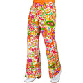 Super 60s Peace And Flower Wijde Pijpen Broek Man