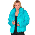 Lichtblauwe Bontjas Turquoise Vrouw
