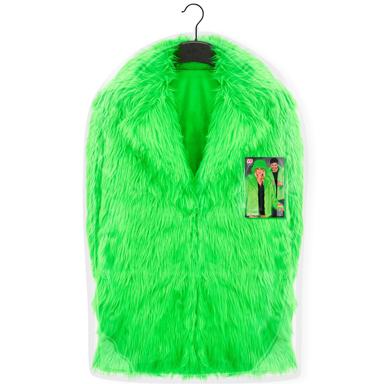 Op deze afbeelding zie je een Kostuums, van het merk Widmann. Gifgroene Pooier Bontjas