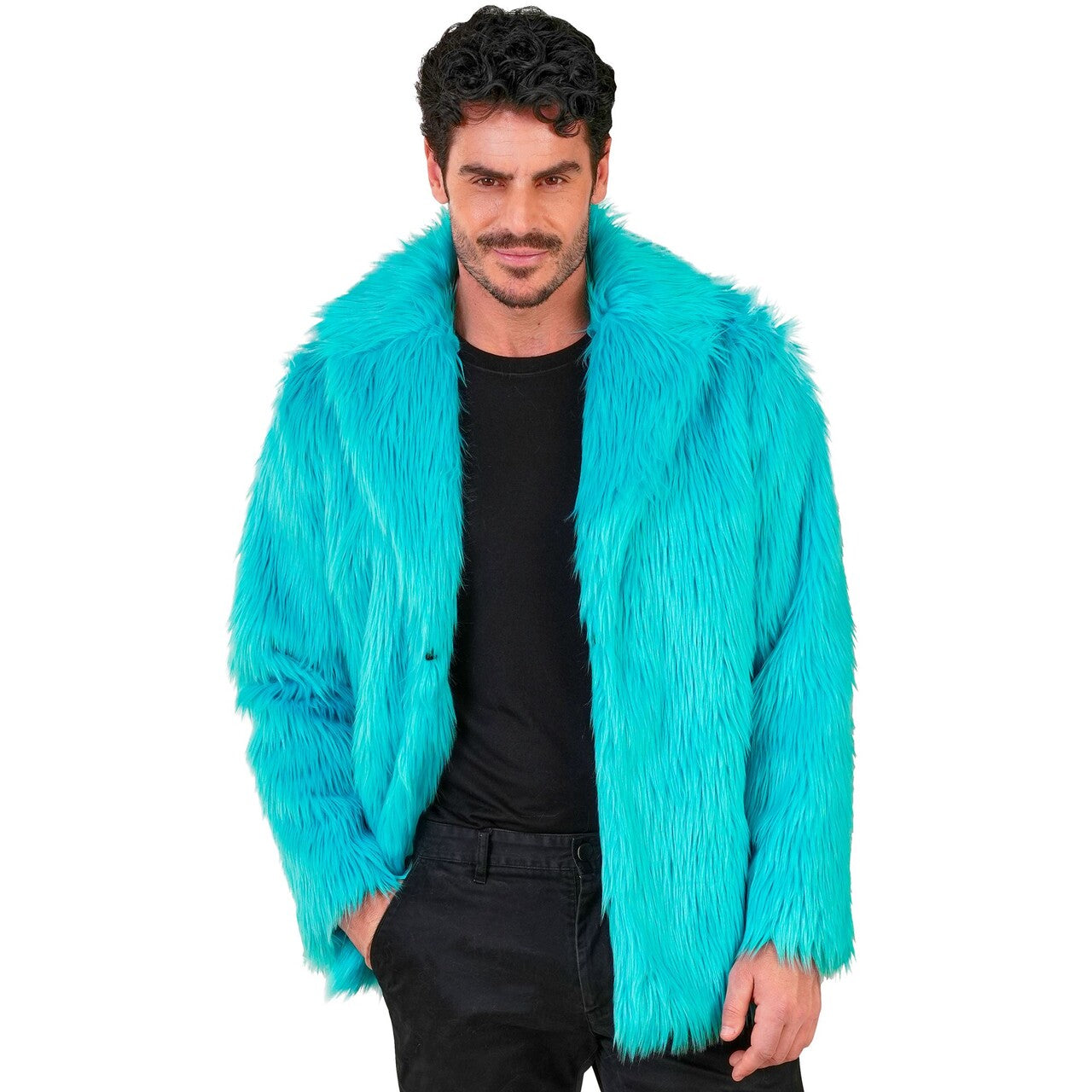 Op deze afbeelding zie je een Kostuums, van het merk Widmann. Lichtblauwe Bontjas Cool As Ice