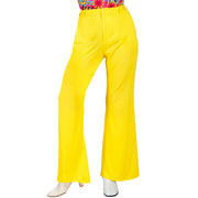 Op deze afbeelding zie je een Kostuums, van het merk Widmann. Jaren 70 Soul Broek Bright Yellow Vrouw