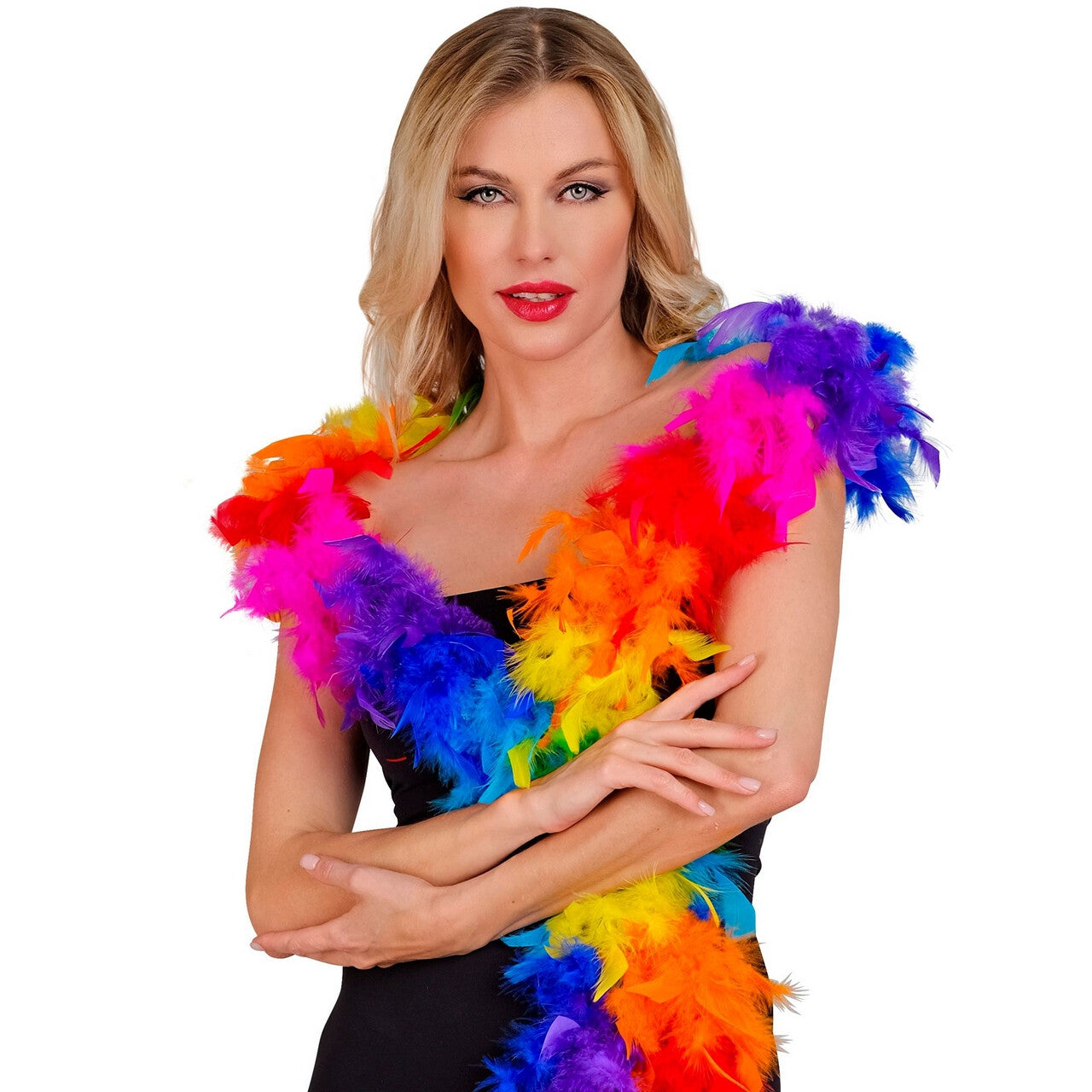 Op deze afbeelding zie je een Accessoires, van het merk Widmann. Boa Ranbow 180 Centimeter 80 Gram