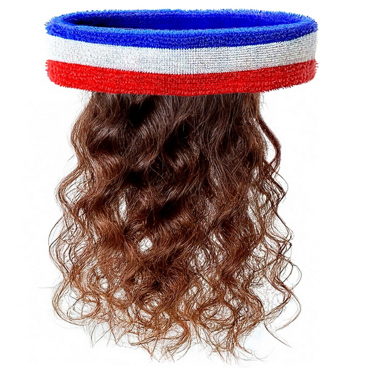 Op deze afbeelding zie je een Accessoires, van het merk Widmann. Zweetband Met Jaren 80 Haarmat