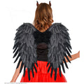 Dark Angel Vleugels Zwart Met Veren