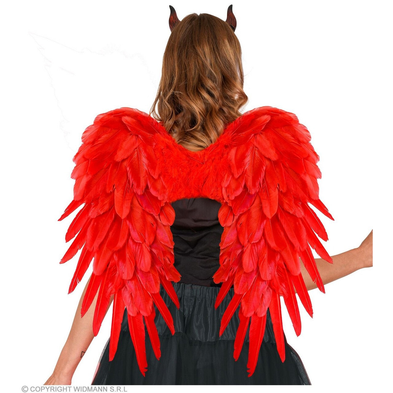Op deze afbeelding zie je een Accessoires, van het merk Widmann. Veren Vleugels Rood Victoria