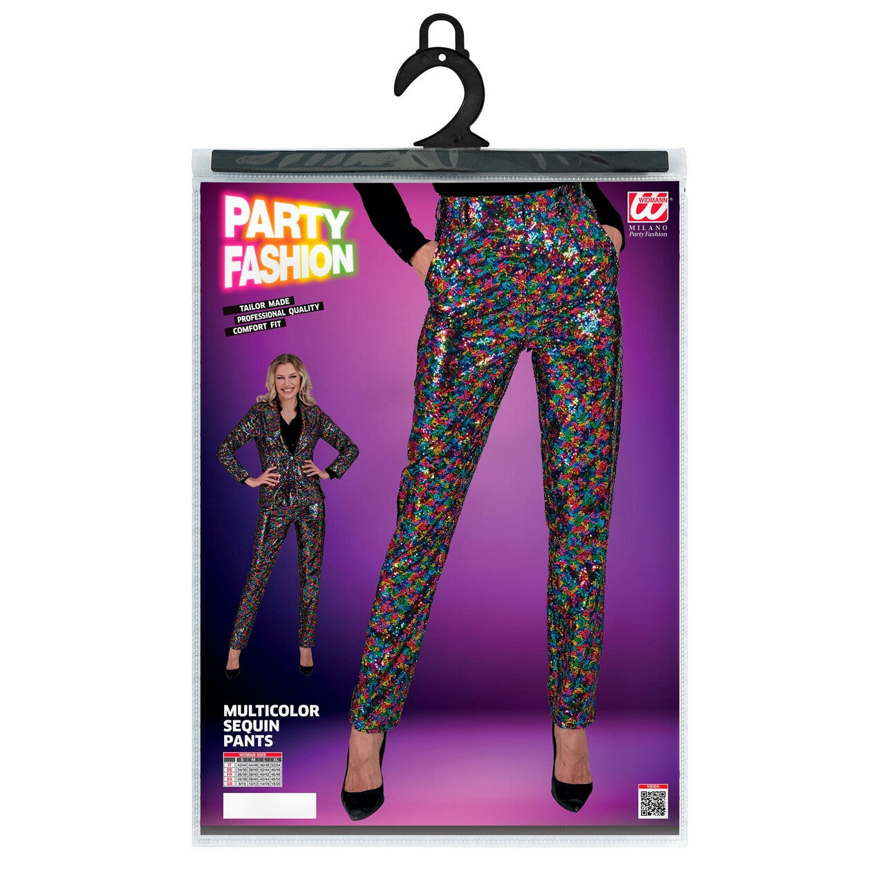 Op deze afbeelding zie je een Kostuums, van het merk Widmann. Pailletten Broek Betty Confetti Vrouw